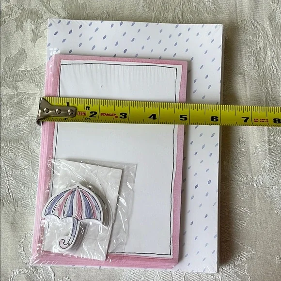 Pink and White Stationery Set with Umbrella Design by Creative Papers CR Gibson - Picture 3 of 5